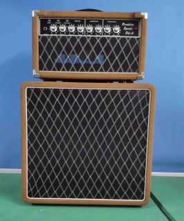 Custom Grand Overdrive Special G-ODS Guitar Amplifier Head 20W Brown Tolex Vox Cloth with Loop and 1*12 Cabinet V30 Celestion