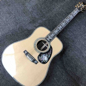 Grand D-100AA AAAAA Deluxe All Solid Wood Acoustic Guitar Abalone Binding Accept Customized Guitar Order