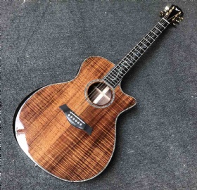 Custom 40 Inch Solid KOA Wood Top Acoustic Guitar OM Body Acoustic Guitar Accept Dreadnought, OOO, Jumbo Parlor Guitar OEM