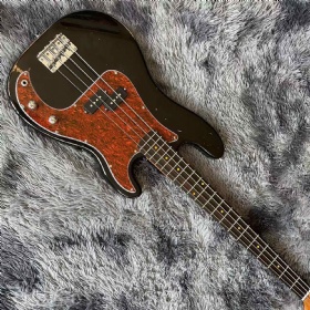 Custom 4 Strings P Precise Bass Guitar in Vintage Relic Finishing in Black Accept Bass OEM