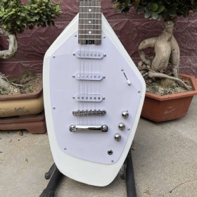 Custom VOXX STYLE Electric Guitar Accept Guitar in White Color Customized on Logo Shape Hardware