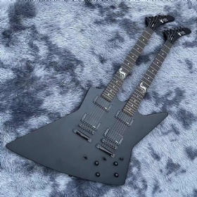 Custom James Hetfield's JH ES MX-250 Explorer Style 6+6 Double Neck Electric Guitar