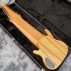 Custom 17 Strings Neck Through Body Electric Bass Guitar Rosewood Fingerboard Mahogany Body Neck with Hardcase