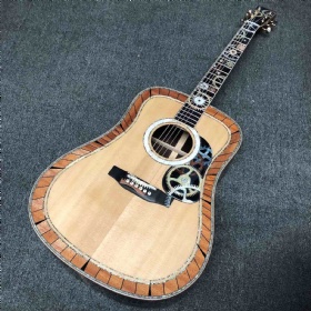 Custom Deluxe D200 Solid Spruce Acoustic Guitar All Solid Rosewood Back and Sides in Glossing Finishing D-200 Guitar