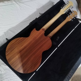 Custom Grand Doubleneck Richie Sambora Signature Koa 6/12 Strings Ebony Fingerboard Acoustic Guitar