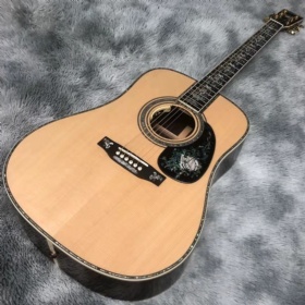 Custom 41 Inch Dreadnought Grand Solid Back Side Acoustic Guitar 41 Inch 5A Spruce D100 Series Luxury Full Abalone Fingerstyle Parlor Acoustic Guitar