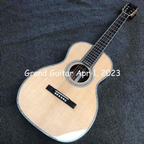 Custom 5A AAAAA 39 Inch OO Body Solid Rosewood Back Side Acoustic Guitar Abalone Binding Slotted Headstock Deluxe Torch Inaly