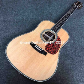 Custom AAAAA 5A Solid Rosewood Back Side Acoustic Guitar Abalone Binding Dreadnought Guitar