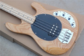 4 Strings Ash Body Electric Bass Guitar with Black Hardware,Humbucker Pickups