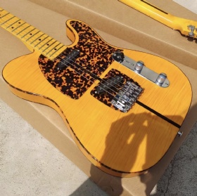 Prince HS Anderson Hohner Madcat Mad Cat Amber Yellow Flame Maple Top Electric Guitar Leopard Pickguard Binding electric guitar