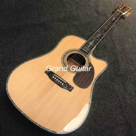 Custom 41 inch Dreadnought D body cutaway solid spruce top KOA back side acoustic guitar