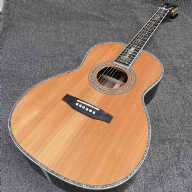 Custom Martin 000 Guitar Clone 39 inch OOO body abalone binding solid cedar top ebony fingerboard slotted classic headstock acoustic guitar