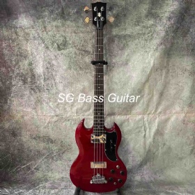 Custom Grand bass guitars OEM 4 Strings Electric Bass Guitar in Vintage Red Color GSG Bass