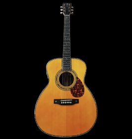 Custom 000-14 Fret Gloss OM42 Style folk Acoustic Guitar Trans System Pickups