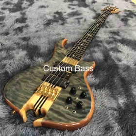 Custom Alembic style 5 strings electric bass guitar cut-out heart body