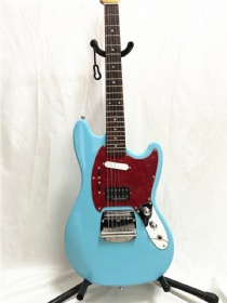 Custom Classic Mustang 6 Strings Electric Guitar in Daphne Blue Color with Red Guard