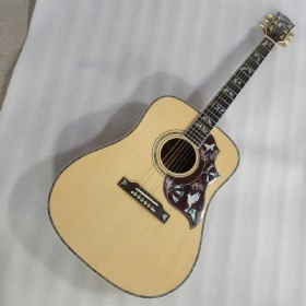 Custom Dove Model 6 strings 41 inches Solid Rosewood Back Side Spruce Top OEM Acoustic Guitar in Natural Color
