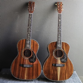 Custom OM and OOO body solid KOA wood acoustic guitars, guitar acoustic, wooden acoustic electric guitar