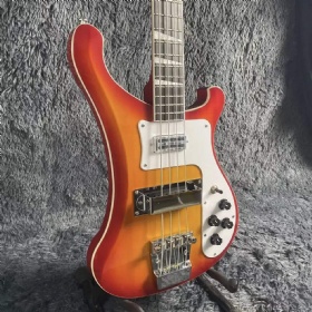Custom Ricken 4003 Bass Electric Guitar in Cherry Sunburst Color