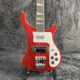 Custom 4 Strings Ricken Bass Electric Guitar in Red Color