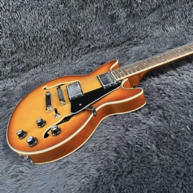Custom Semi Hollow Body ES 339 ELectric Guitar Tune-O-Matic Bridge Lemon Sunburst Color