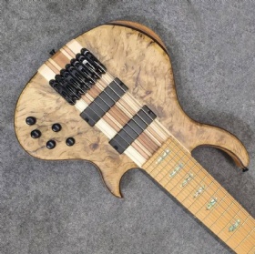 Custom 7 strings neck through body electric guitar bass with active pickup and kinds colors