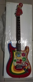 Custom LIMITED EDITION GEORGE HARRISON ROCKY Electric Guitar with Colorful Pickup Accept Guitar OEM