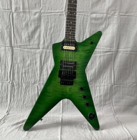 Custom Dean Dimebag Darrell Electric Guitar Washburn with Flamed Maple Top in Green Color, accept guitar and bass OEM/Custom DIME Washburn Dimebag Darrell Signature Model Electric Guitar Green