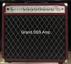 Custom Steel String Singer SSS Combo 1*12 G12-65 Speaker with Suede Red Tolex Vox Grill Cloth Accept Amp OEM