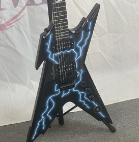 High Quality Dean Electric Guitar With Double Tremolo Blue Light Dean Dimebag Electric Guitar In Stock