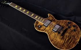 Custom GB Les Paul LP Style Mahogany Wood Body and Neck Flamed Maple Top Electric Guitar