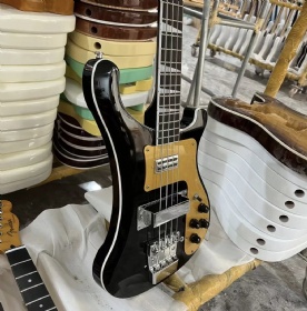 Custom Rickenbacker 4003 Electric Guitar, Bass Guitar, Basswood Body, Black Color, Rosewood Fretboard, 4 Strings