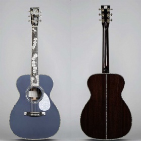 Custom 41 inch blue folk guitar All Solid acoustic guitar 5 A spruce with Master grade Adirondack spruce