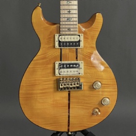 Yellow SE Santana Electric Guitar Flamed Maple Tremolo Bridge Rosewood Fretboard
