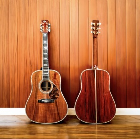 Custom Grand Coco wood made fully solid cocobolo wood little flower dreadnought guitar