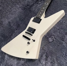 Custom ESP Style Explorer Electric Guitar with Rosewood Fingerboard with Cream White Color
