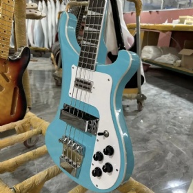 Rickenbacker 4003, Bass Electric Guitar, Mahogany Body, Rosewood Fretboard, Sky Blue Color