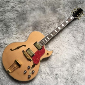 Custom Hollow Byrdland Wood Color Gold Hardware Archtop Electric Guitar