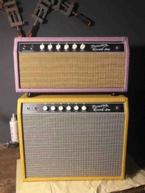 Fender Style '64 Custom Princeton Reverb Combo Amplifier AA1164 in Yellow Color Grand Amp Accept Amp OEM