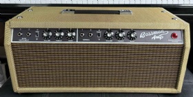 Custom 1964 Fender Clone Bassman Reverb Amp Hand-wired Tube Amplifier Head in '64 Year Tweed Color​