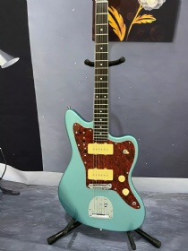 Custom Fender Style Jazzmaster Electric Guitar Metal Blue Color Hot Sale Guitar