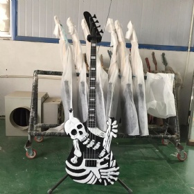 Factory George Lynch Skull Skeleton 4 Strings Electric Bass Guitar Basswood Body