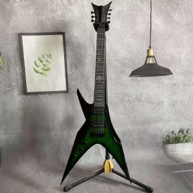 Custom Factory Bird of Prey Neck Inlay Special Body Green Burst Flamed Maple Top ​Electric Guitar