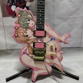 Custom Beautiful Twin Girl Special Body Electric Guitar, Accept Guitar OEM