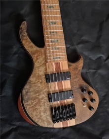 Custom 7 Strings Neck Through Body Electric Bass Guitar with Active Pickup