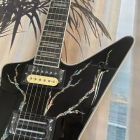 Custom Washburn Dean Body Style Electric Guitar with Tremolo bar HH Pickup