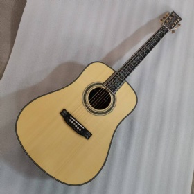 Custom Martin Style Deluxe D-50 Full Solid Wood Handcraft Acoustic Guitar