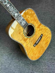 Custom Gold Phoebe Handcrafted All-Solid Dreadnought Acoustic Guitar