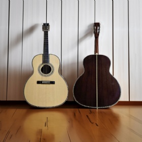 Custom OOO Parlor Premium Grade Acoustic Guitar Dovetail Joint Handmade Grand Custom Guitar Factory