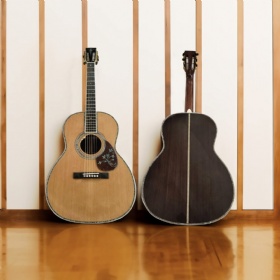Custom All Solid Cedar OOO Body Folk Acoustic Electric Guitar